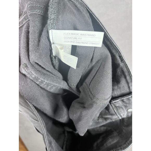 Lane Bryant Girlfriend Jeans Women 16 Black Signature Fit High Rise Straight Leg - Picture 4 of 8